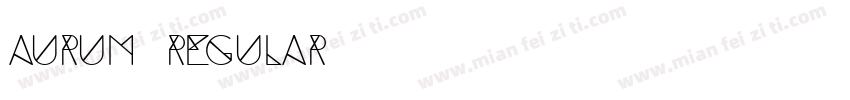 AURUM regular字体转换